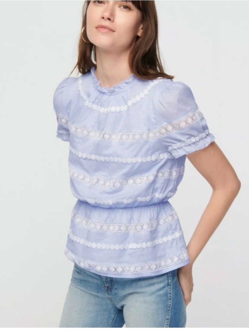 NWT - J.Crew Daisy Peplum top size medium